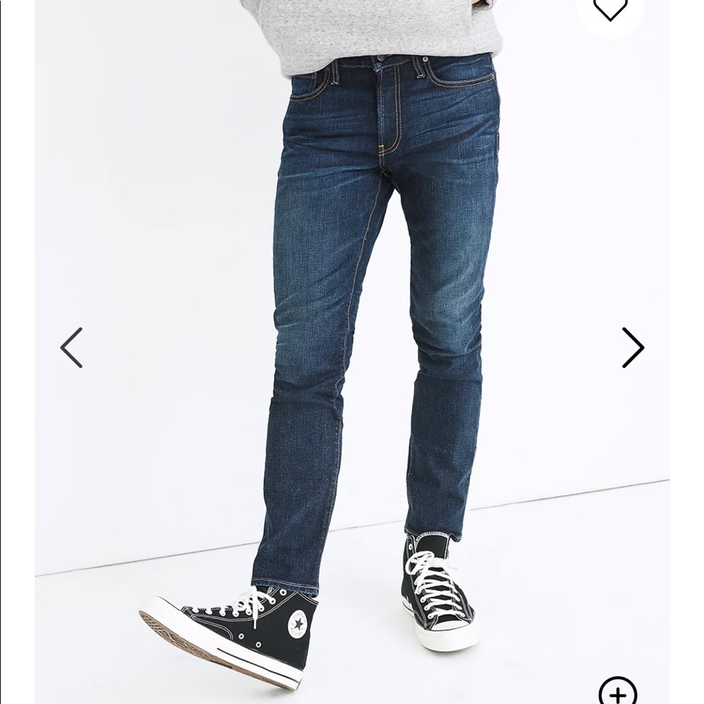 NWT Madewell Athletic Slim Jeans in Baxley Wash